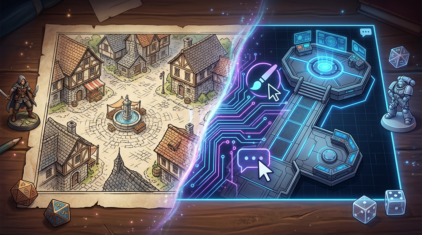 AI vs Hand-Drawn Battle Maps: When to Use Each | TT-RPG | TT-RPG